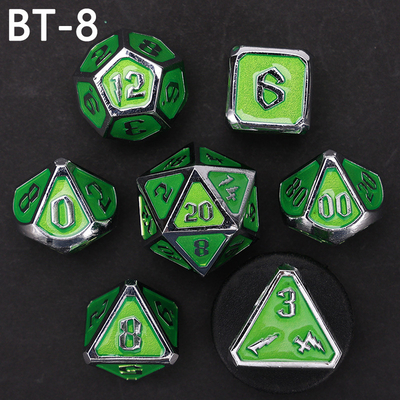 Jogo de dados D20 de metal e plástico personalizado D &amp; D poliedro DND jogo de dados RPG