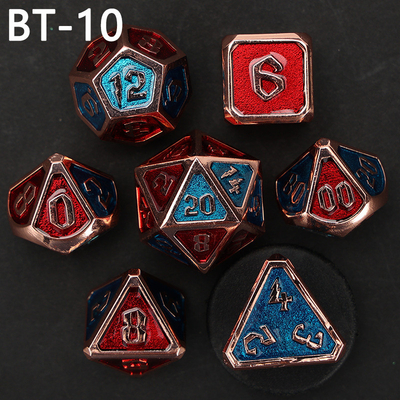 Jogo de dados D20 de metal e plástico personalizado D &amp; D poliedro DND jogo de dados RPG