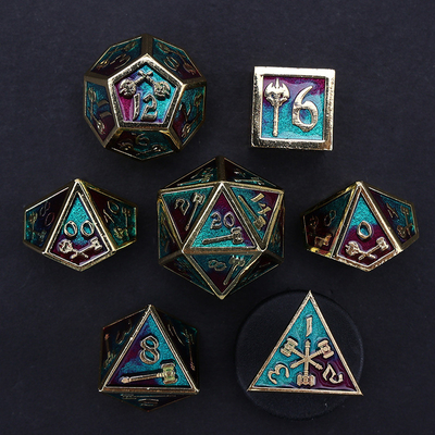 Conjunto de dados poliédricos personalizáveis jogo de dados de RPG Dungeon and Dragon jogo de tabuleiro