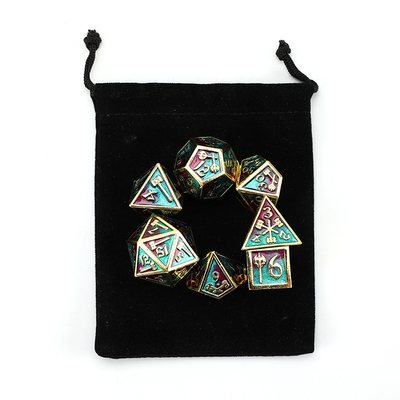 Conjunto de dados poliédricos personalizáveis jogo de dados de RPG Dungeon and Dragon jogo de tabuleiro