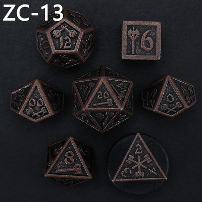 Conjunto de dados poliédricos personalizáveis jogo de dados de RPG Dungeon and Dragon jogo de tabuleiro