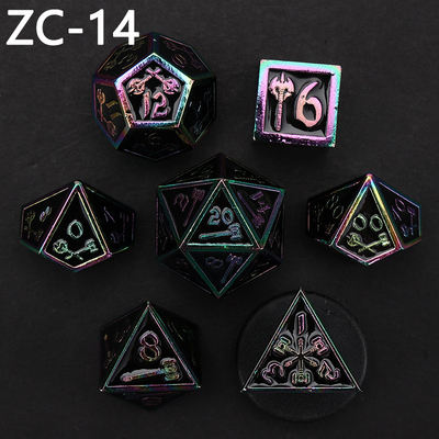 Conjunto de dados poliédricos personalizáveis jogo de dados de RPG Dungeon and Dragon jogo de tabuleiro