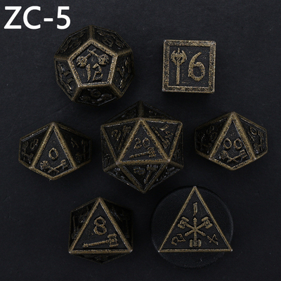 Conjunto de dados poliédricos personalizáveis jogo de dados de RPG Dungeon and Dragon jogo de tabuleiro