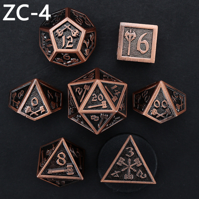 Conjunto de dados poliédricos personalizáveis jogo de dados de RPG Dungeon and Dragon jogo de tabuleiro