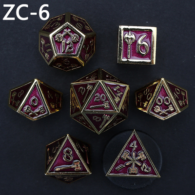 Conjunto de dados poliédricos personalizáveis jogo de dados de RPG Dungeon and Dragon jogo de tabuleiro