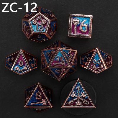 Conjunto de dados poliédricos personalizáveis jogo de dados de RPG Dungeon and Dragon jogo de tabuleiro