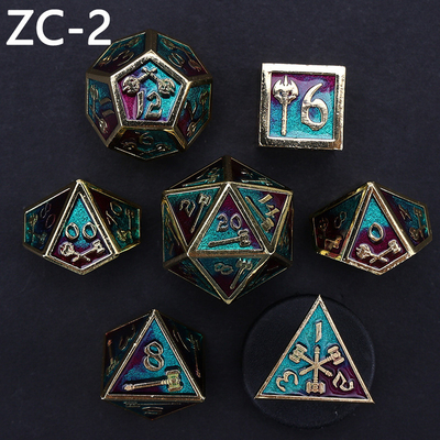 Conjunto de dados poliédricos personalizáveis jogo de dados de RPG Dungeon and Dragon jogo de tabuleiro