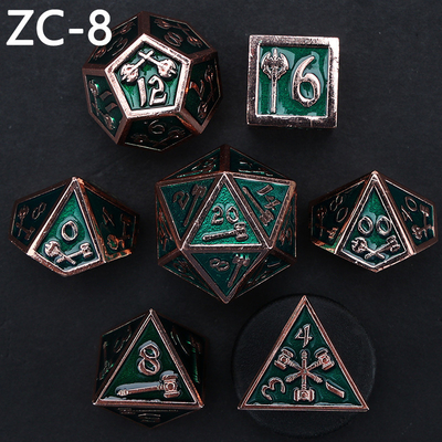 Conjunto de dados poliédricos personalizáveis jogo de dados de RPG Dungeon and Dragon jogo de tabuleiro