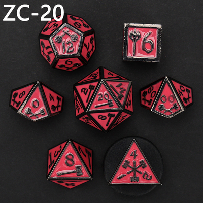 Conjunto de dados poliédricos personalizáveis jogo de dados de RPG Dungeon and Dragon jogo de tabuleiro