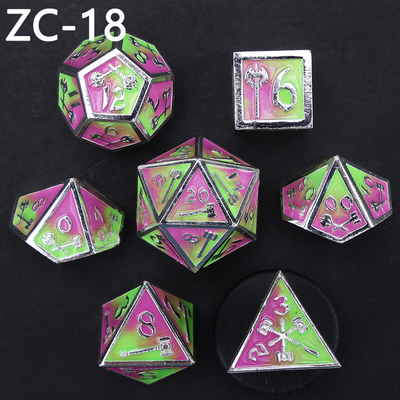 Conjunto de dados poliédricos personalizáveis jogo de dados de RPG Dungeon and Dragon jogo de tabuleiro