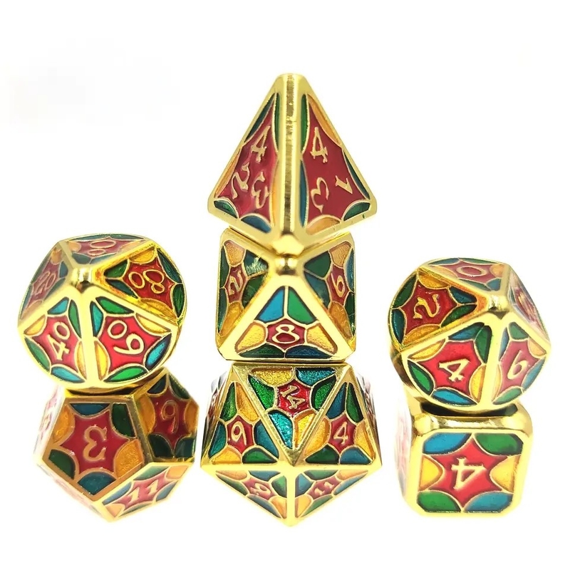 TRPG Running Group Metal Dice Dragão e Masmorra Colorida Teia de aranha