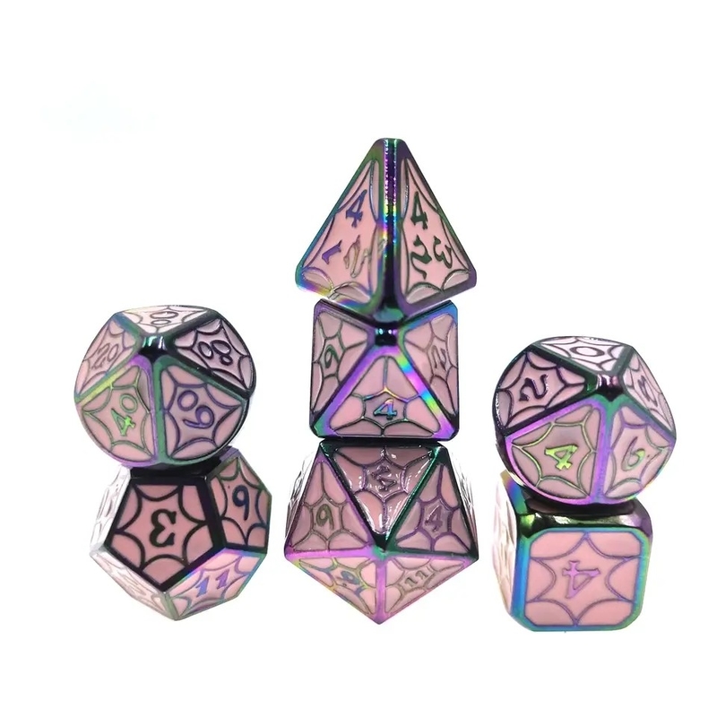 OEM Metal Dice Sets Não Toxic Bulk RP Manual Poliedro Para Mundo Selvagem
