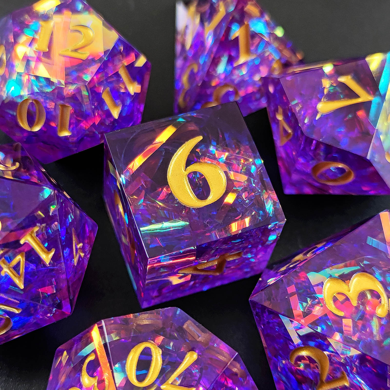 Faixa de cores multifacetada Resina Dado Portão Dungeon e Dragão DND#COC