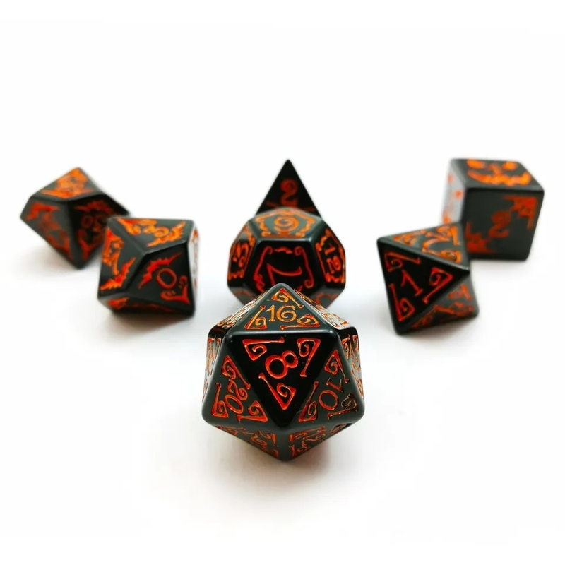 Polymodial Resin Dice 7PCS RPG Dice Set D4 D6 D8 D10 D12