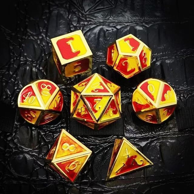 Esmaltes Coloridos Artesanato Solid Metal dados Dragão e jogo de tabuleiro DND RPG