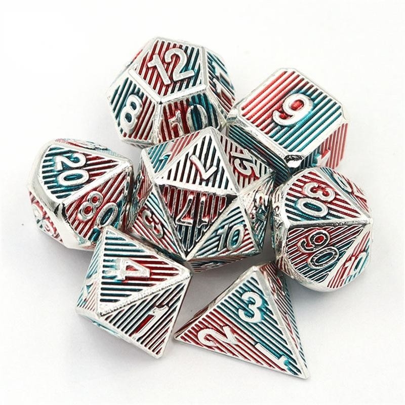 Digital Metal RPG Dice Color Vertical Strip Dnd Coc Estilo de luxo