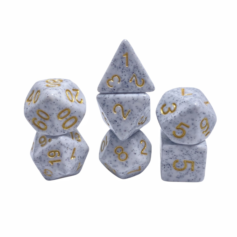 Fonte dourada manchas de ouro minério de minério de resina personagem jogando jogo de tabuleiro jogo de dados conjunto dnd dados