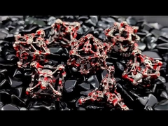 Esqueleto dados metálicos ocos DND dragão e masmorra COC