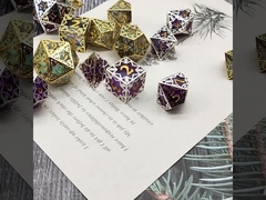 Quadro de resina de cobre prata transparente dados de resina DND dragão e masmorra COC