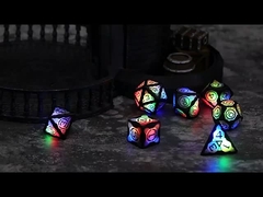 Conjunto de dados multifacetados de jogo de mesa de futebol recarregável LED